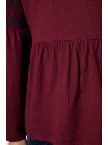 Ulla Popken Langarmshirt in weinrot