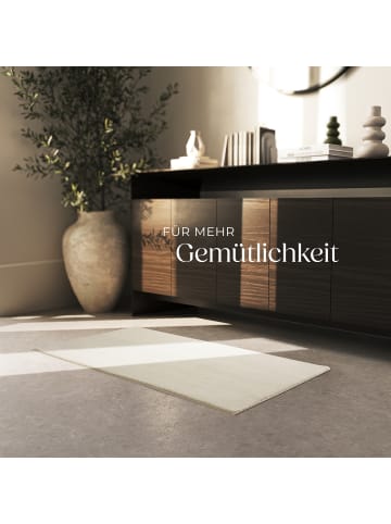 tectake Kurzflorteppich Soft Zone, rutschfeste Unterseite, beige