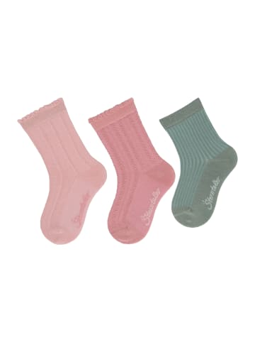 Sterntaler Socken 3er-Pack Struktur in zartrosa