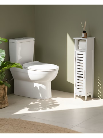 Beliani Badezimmerschrank OLATHE in Weiß - (W) 18 x (H) 72 x (L) 17 cm