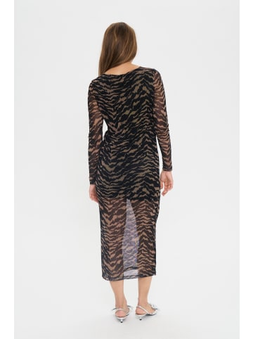 SAINT TROPEZ Kleid ZulvirSZ Fitted in Black Shifted Strokes