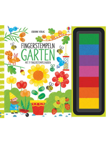Usborn Buch - Fingerstempeln - Garten