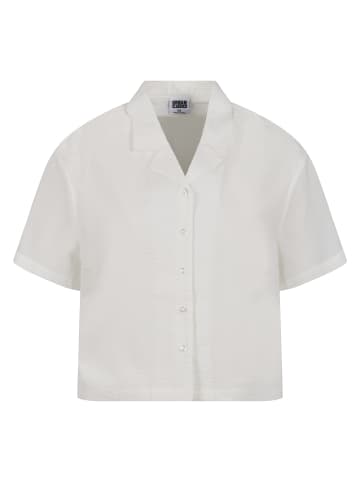 Urban Classics Urban Classics Damen Ladies Seersucker Shirt in white