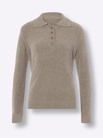 Sieh an! Polopullover in sesam