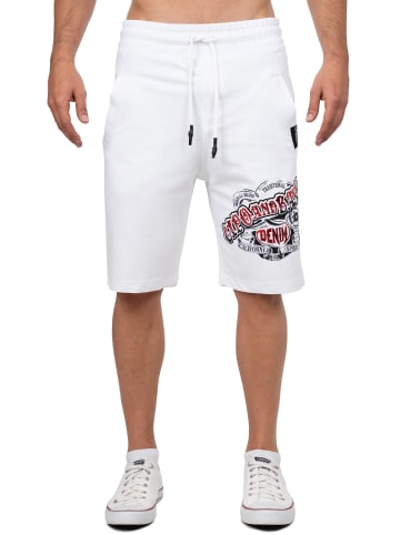 Cipo & Baxx Herren Regular Fit Shorts Mid Waist in White