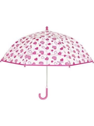 Playshoes Kinder Regenschirm "Regenschirm Herzchen" in Transparent