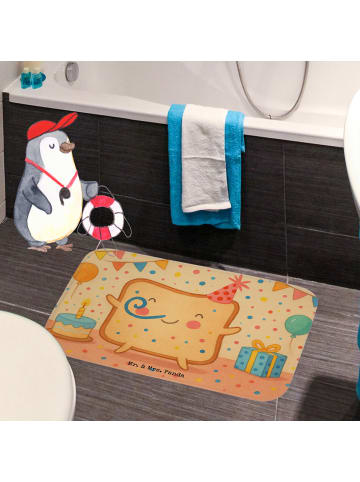Mr. & Mrs. Panda Duschvorleger Toast Party Design ohne Spruch in Weiß