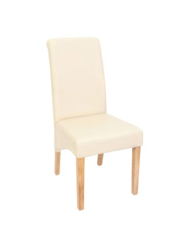MCW 6er-Set Esszimmerstuhl Cesena, Kunstleder matt, creme, helle Füße