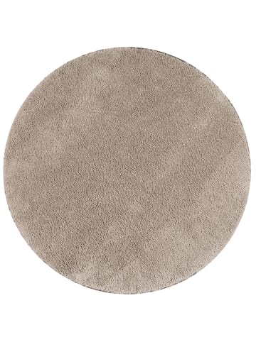 Snapstyle Hochflor-Teppich Palace Rund in taupe