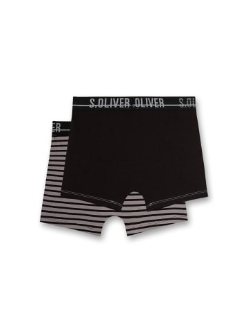 s.Oliver Boxershort 2er Pack in Schwarz/Grau