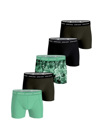 Björn Borg Boxershort 5er Pack in Grün/Olive/Schwarz