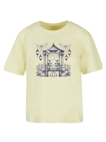 F4NT4STIC Tee Skelett Paar Valentinstag in softyellow