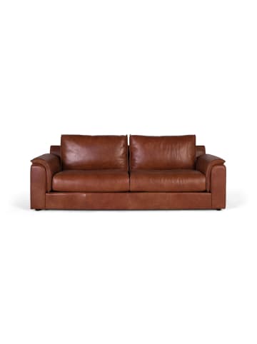 Giner y Colomer 3-Sitzer-Sofa im Vintage-Stil mit Naturlederbezug in Brown