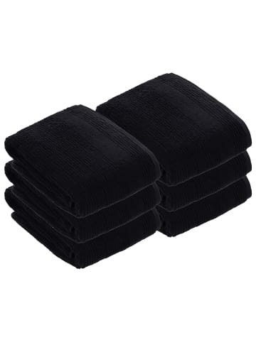 Vossen 6er Pack Badetuch in schwarz