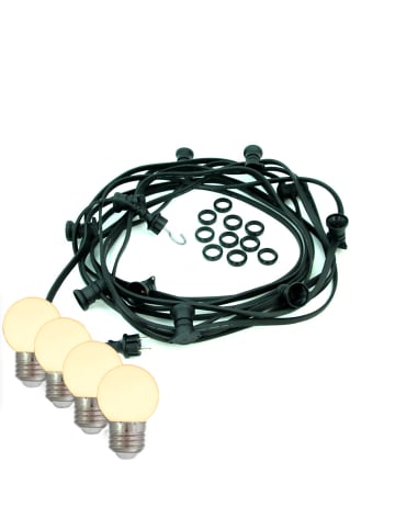 SPICELITE Garten Party Lichterkette Illu 20 warmweiße LED Kugellampen 20m schwarz