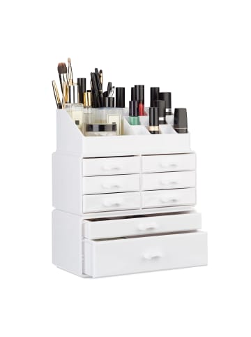 relaxdays Makeup Organizer in Weiß