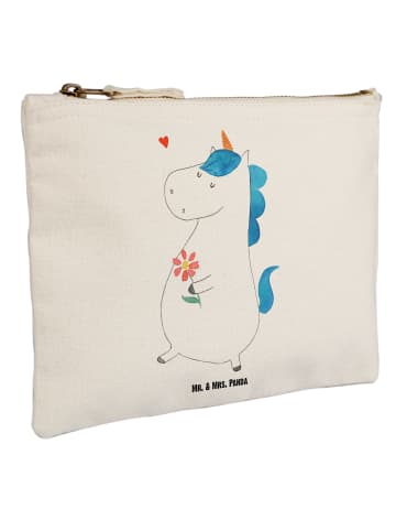 Mr. & Mrs. Panda Schminktasche Einhorn Spaziergang ohne Spruch in Weiß