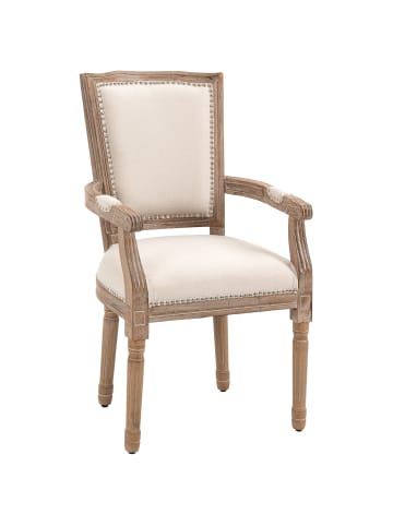 HOMCOM Esszimmerstuhl-54,5L x 59B x 96H cm-Cremeweiß