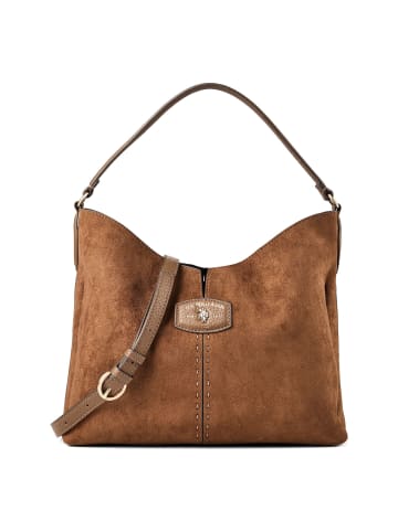 U.S. Polo Assn. Chestnut Schultertasche 27 cm camel suede