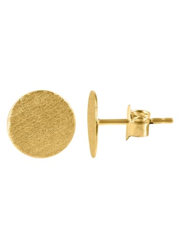 Adeliás Damen Ohrringe – Ohrstecker aus 375 Gold in gold
