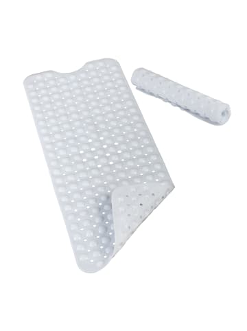 relaxdays Badewannenmatte in Weiß - (B)97 x (T)39 cm
