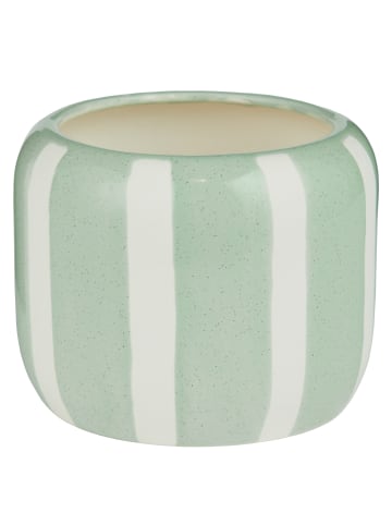 Butlers Blumentopf LINES in Mint / Weiß