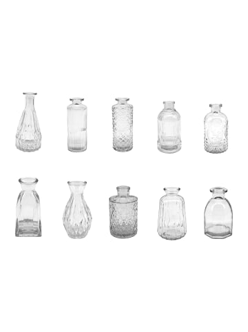 relaxdays 10 x Vasen in Transparent