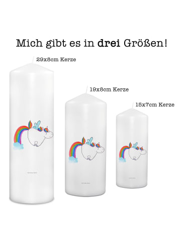 Mr. & Mrs. Panda Stumpenkerze Einhorn Fliegendes Pferd ohne Spruch in Weiß