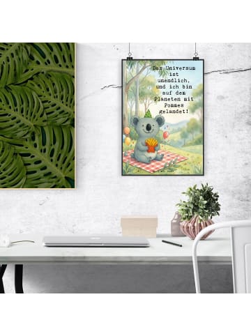 Mr. & Mrs. Panda Poster Koala Pommes Design mit Spruch in Weiß