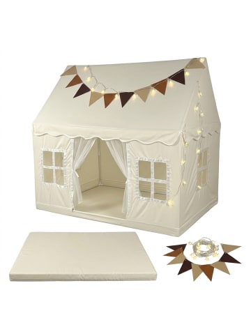 Spielzelt in Beige - (B)125 x (H)130 x (T)95 cm