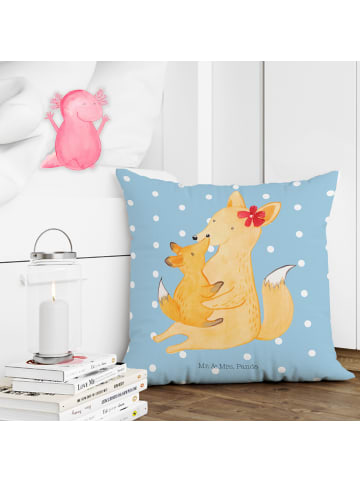 Mr. & Mrs. Panda Kuschel Kissen Fuchs Mama ohne Spruch in Blau Pastell
