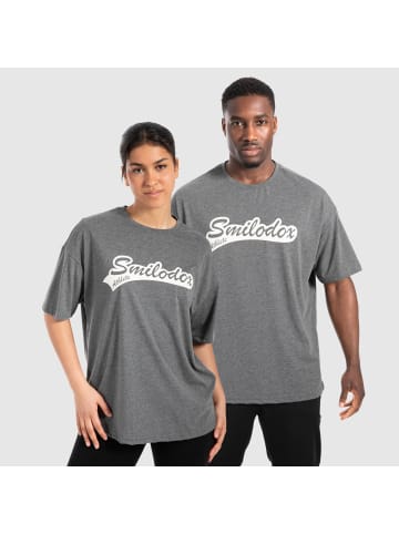 SMILODOX Unisex T-Shirt Macey in Anthrazit Melange