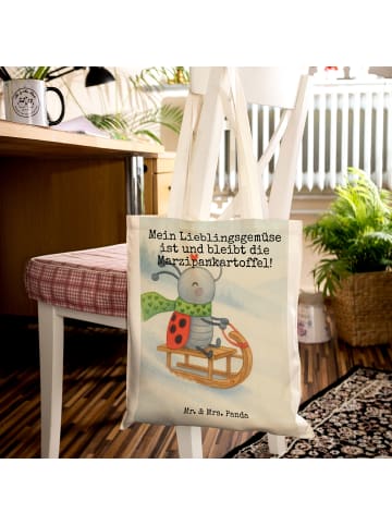 Mr. & Mrs. Panda Shopper Smörle Rodeln Design mit Spruch in Weiß