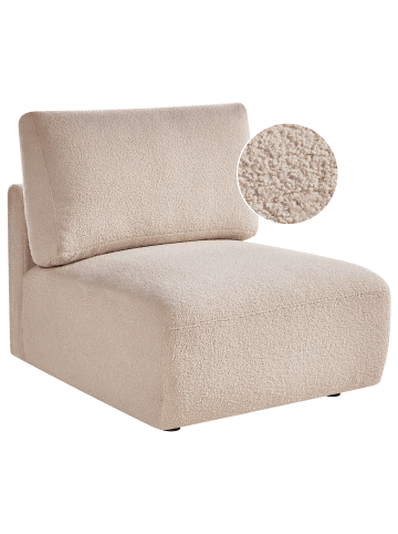 Beliani Sofaelement MESNALI in Beige/Schwarz - (W) 80 x (H) 84 x (L) 95 cm