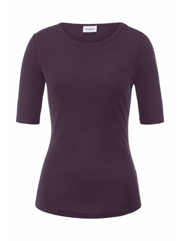 Hessnatur Softrib T-Shirt in dunkle traube