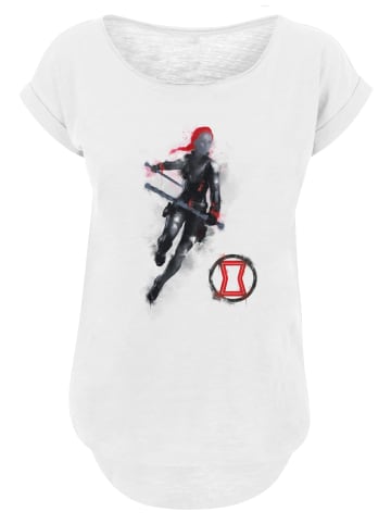 F4NT4STIC Long Cut T-Shirt Marvel Avengers Endgame Painted Black Widow in weiß