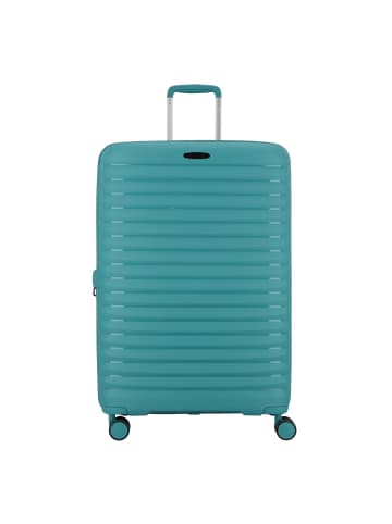 D&N Travel Line 4500 4 Rollen Trolley L 75 cm mit Dehnfalte petrol