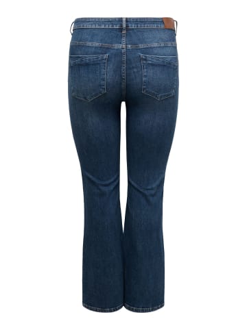 ONLY Carmakoma Flared fit jeans in Dark Blue Denim