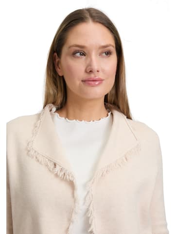 CARTOON Strick-Cardigan mit Fransen in Beige