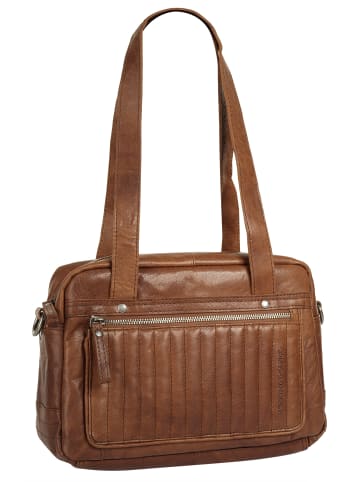SPIKES & SPARROW Handtasche echt Leder in cognac