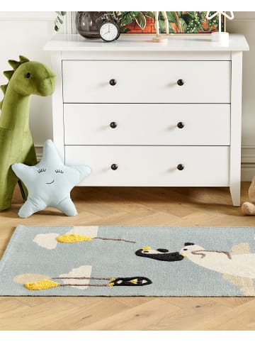 Beliani Kinderteppich BARUS in Blau/Bunt/Gelb - (W) 80 x (L) 150 cm