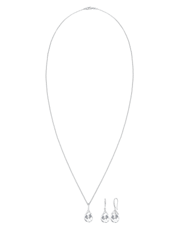 Elli Schmuckset 925 Sterling Silber Tropfen in Silber