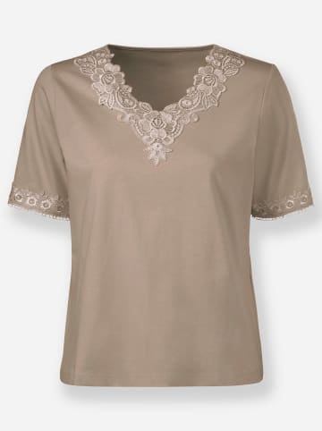 WITT WEIDEN Spitzenshirt in sesam