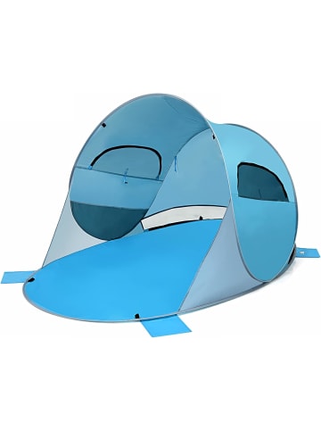 COSTWAY Pop Up Zelt 190T silberbeschichtet UPF50+ in Blau