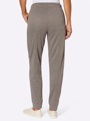 Sieh an! Jersey-Hose in schoko-ecru-meliert