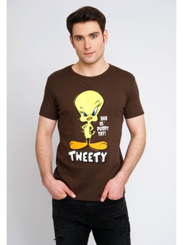 Logoshirt T-Shirt Looney Tunes - Tweety in braun