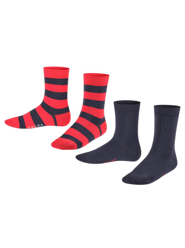 Falke Socken 2er Pack in Blau/Rot