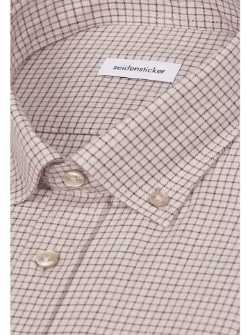 Seidensticker Flanellhemd Shaped in Beige
