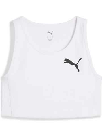 Puma Sportshirt "W CROSS THE LINE CROP Top 3.0" in Weiß