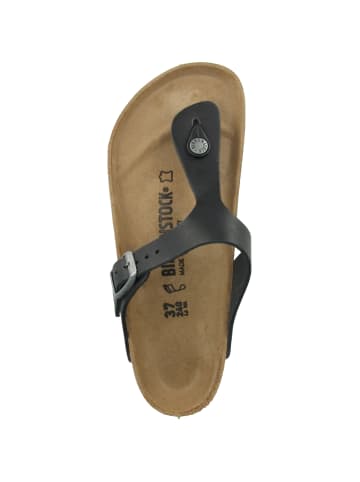 Birkenstock Zehensandale Gizeh geöltes Nubukleder normal in schwarz